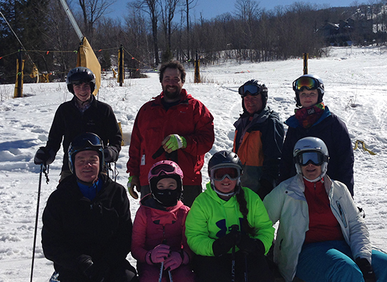 Photo of Homestead employees going skiing