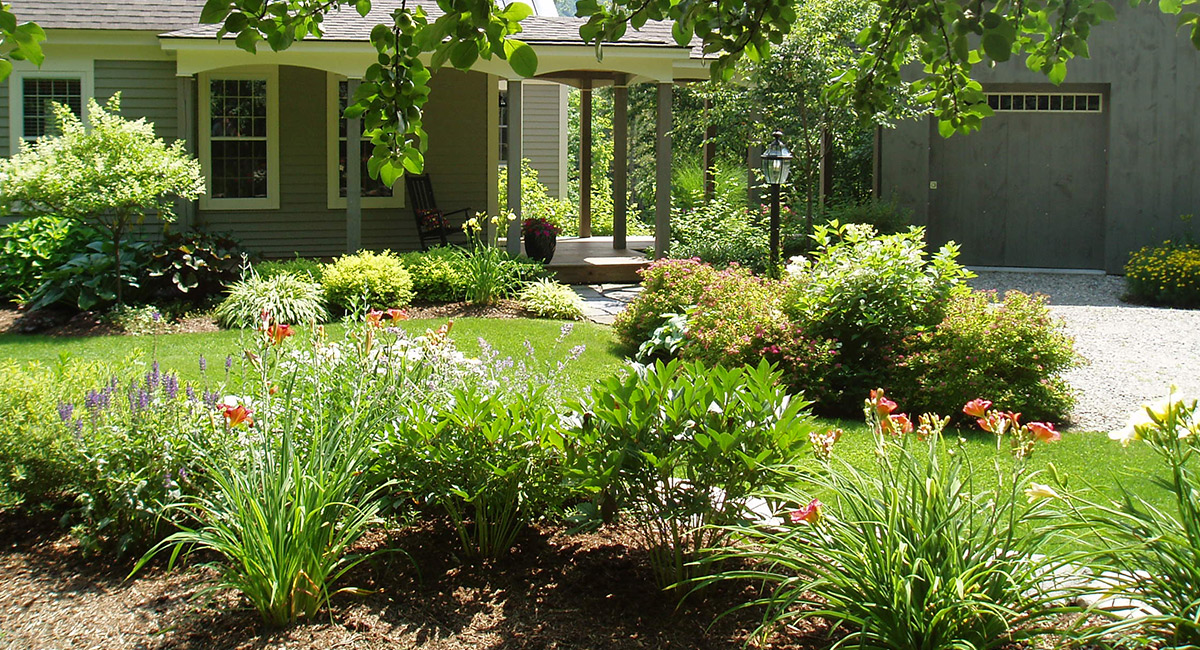 Bright greenery and plantings