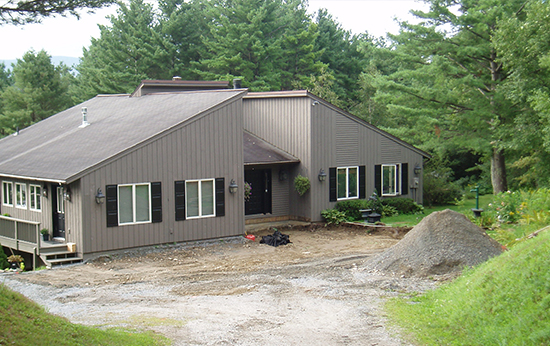 Picture of a home before landscaping